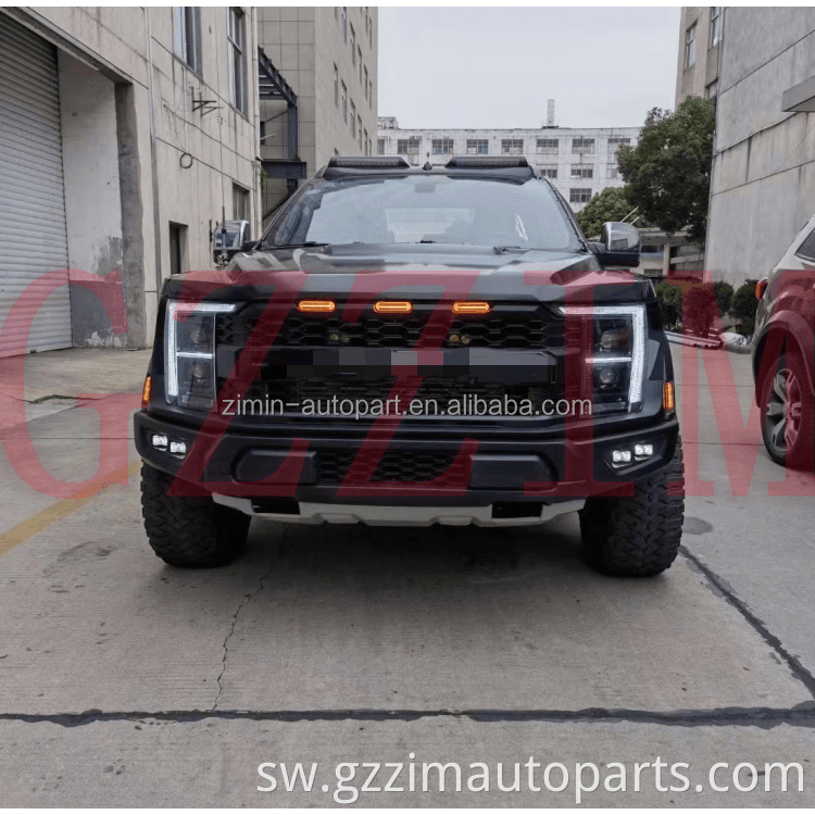 Vifaa vya gari la bodykit Hood Fender flares kwa Uboreshaji wa Ranger hadi F150 Raptor Sinema 2023
